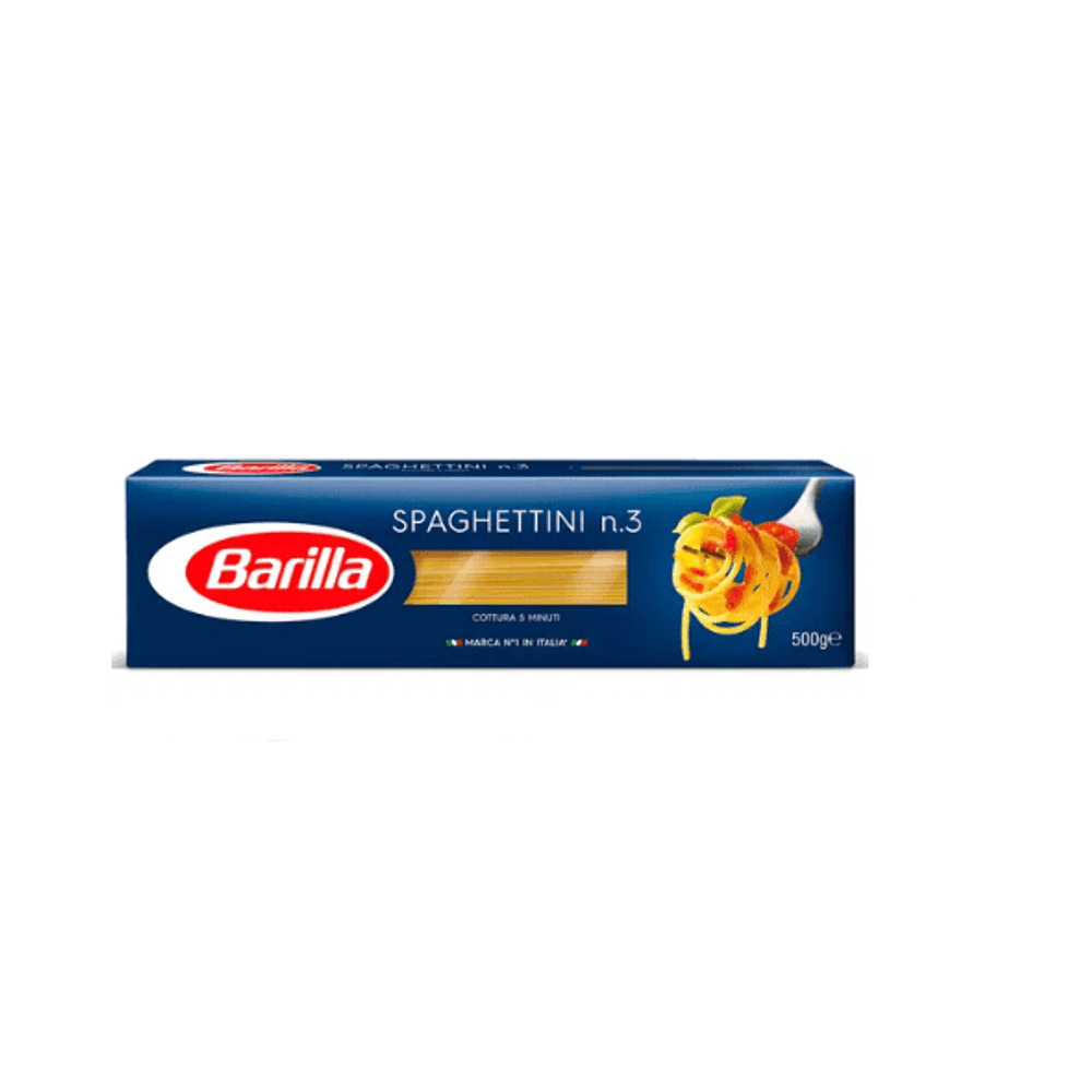 Massa Italiana Barilla Nº3 Longa Spaghettini 500g - bhentregas